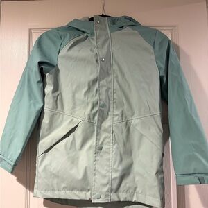 Girls Cat & Jack Mint Green Hooded raincoat